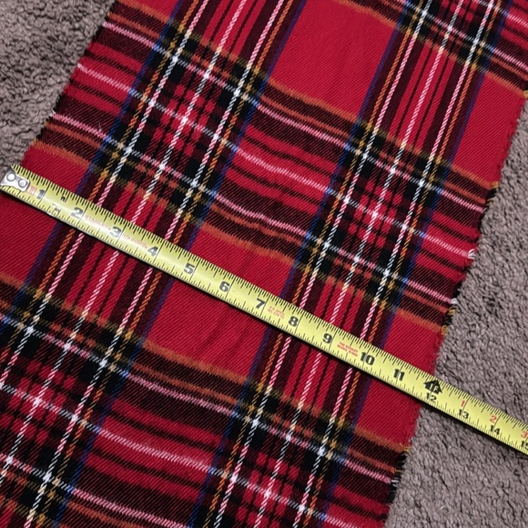 Gently Used Scarf-Gorgeous Red/Blue/Black Plaid-Twisted Fringe-12x65 - Picture 10 of 13